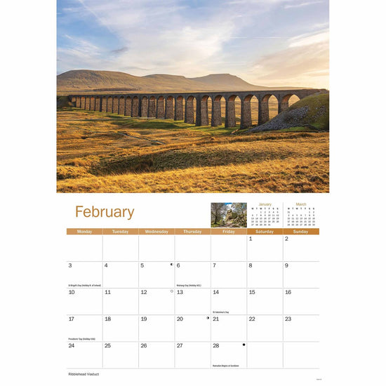 Yorkshire Dales 2025 A4 Calendar