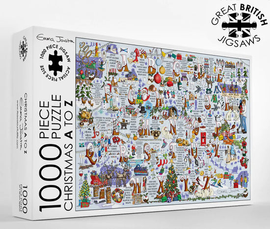 Christmas A-Z 1,000 Piece Jigsaw Puzzle By Emma Joustra - The Great Yorkshire Shop