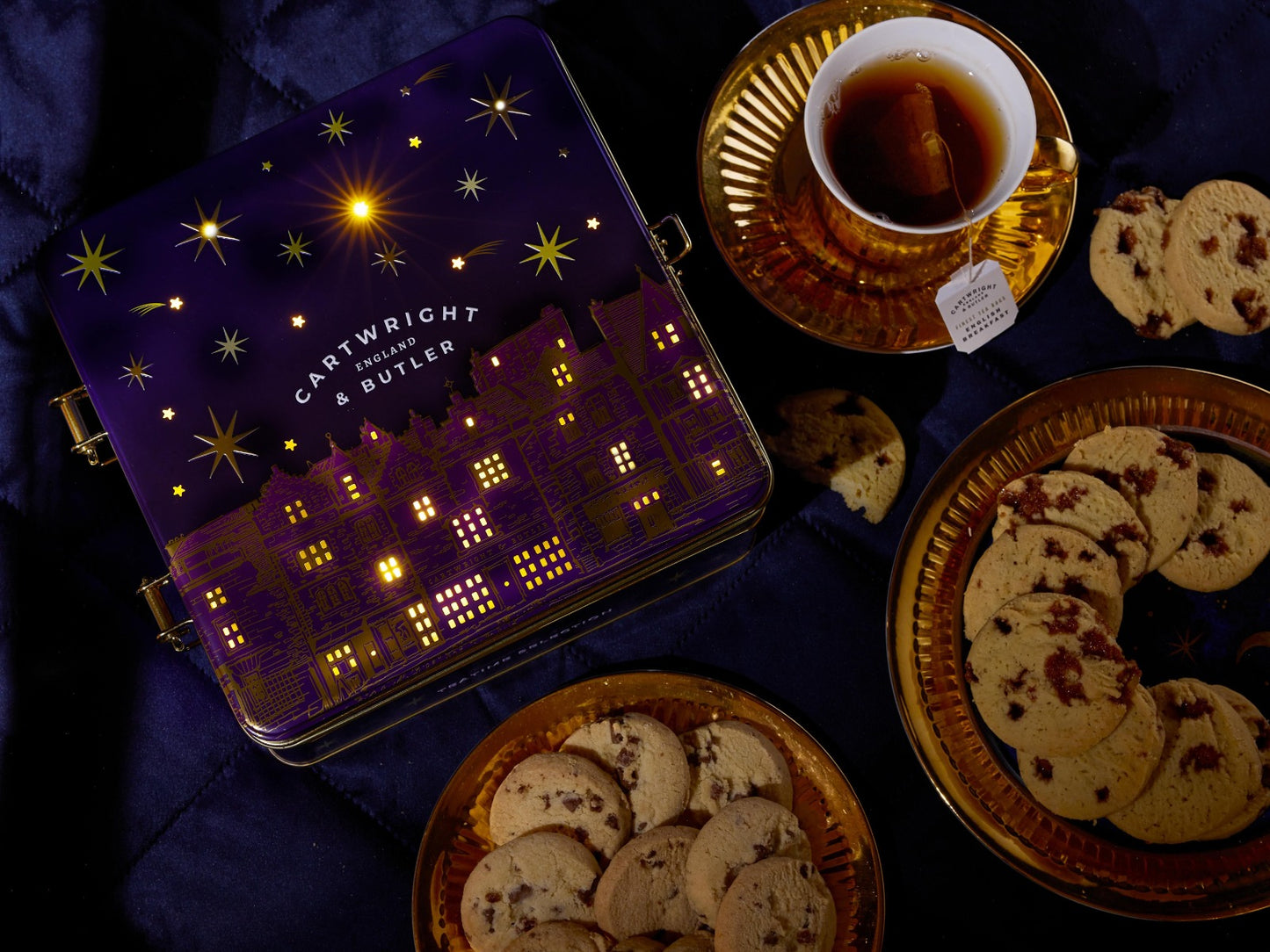 Teatime Selection in Night Before Christmas Light-Up Gift Tin