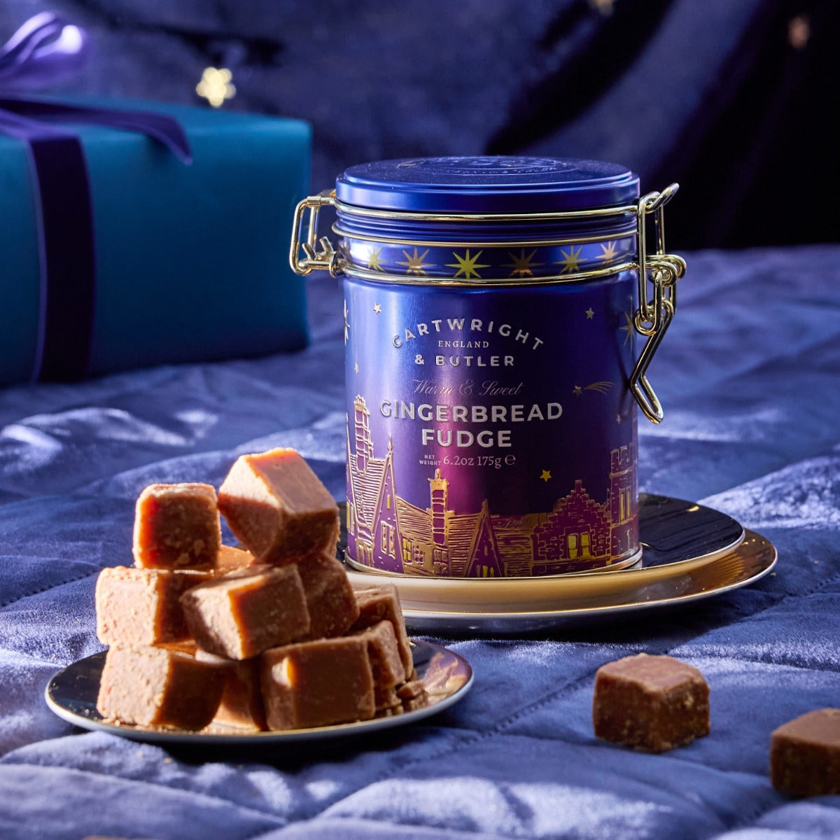 Gingerbread Fudge in Night Before Christmas Gift Tin