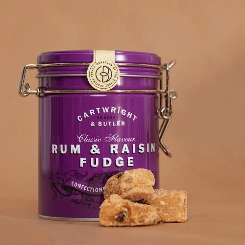 Rum & Raisin Fudge in Gift Tin