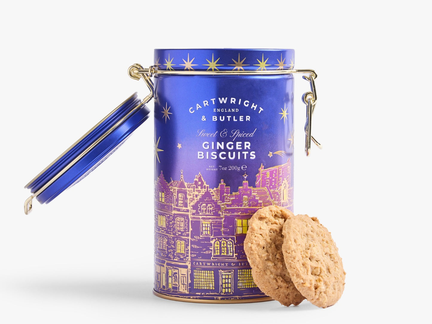 Stem Ginger Biscuits in Night Before Christmas Gift Tin