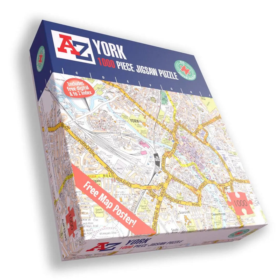 Load image into Gallery viewer, A-Z Map of York 1000 Piece Jigsaw Puzzle - The Great Yorkshire Shop
