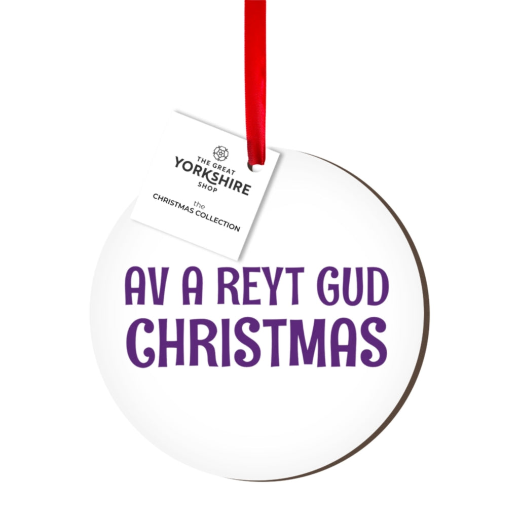 Av A Reyt Gud Christmas Wooden Decoration