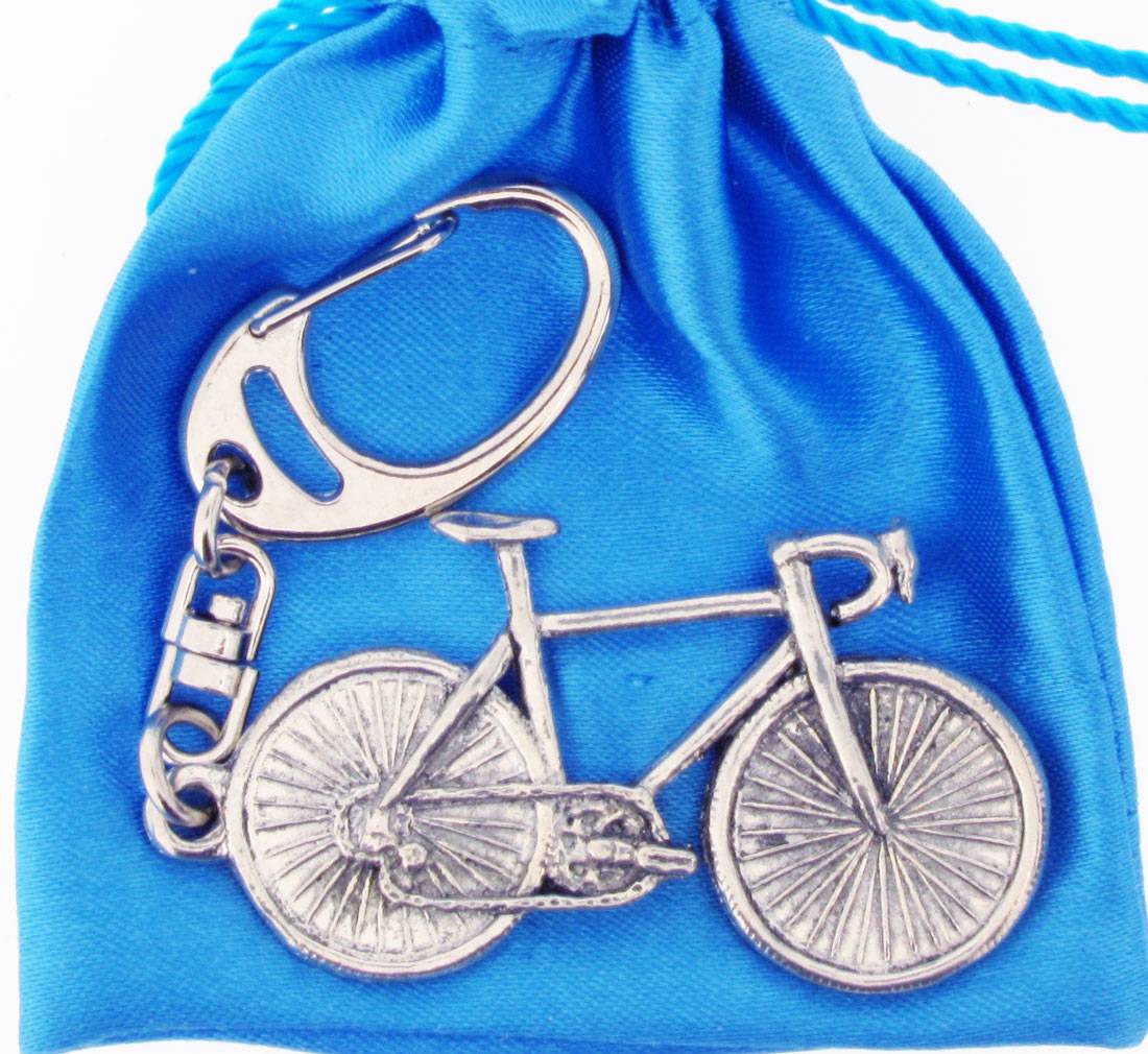 Bicycle 3D Pewter Keyring - The Great Yorkshire Shop