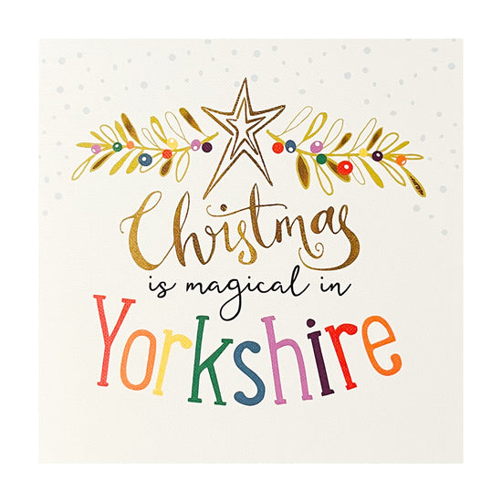 Christmas is Magical in Yorkshire Greeting Card - The Great Yorkshire Shop
