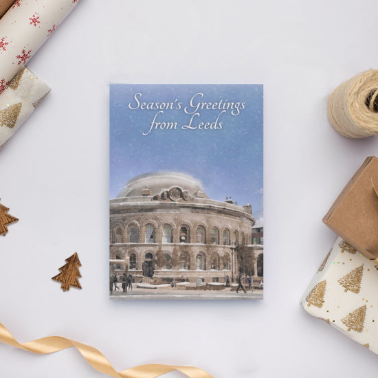 Leeds Corn Exchange Watercolour Collection Christmas Greeting Card - The Great Yorkshire Shop