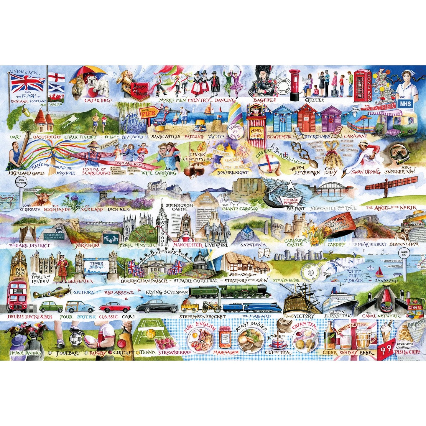 Cream Teas & Queuing 2000 Piece Jigsaw Puzzle - The Great Yorkshire Shop