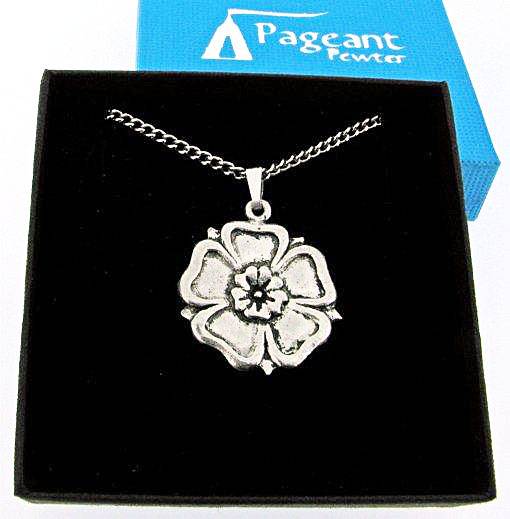 Yorkshire Rose Pewter Pendant - The Great Yorkshire Shop