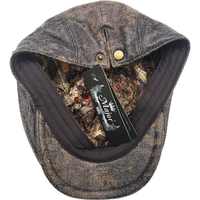 Faux Suede Leather Flat Cap