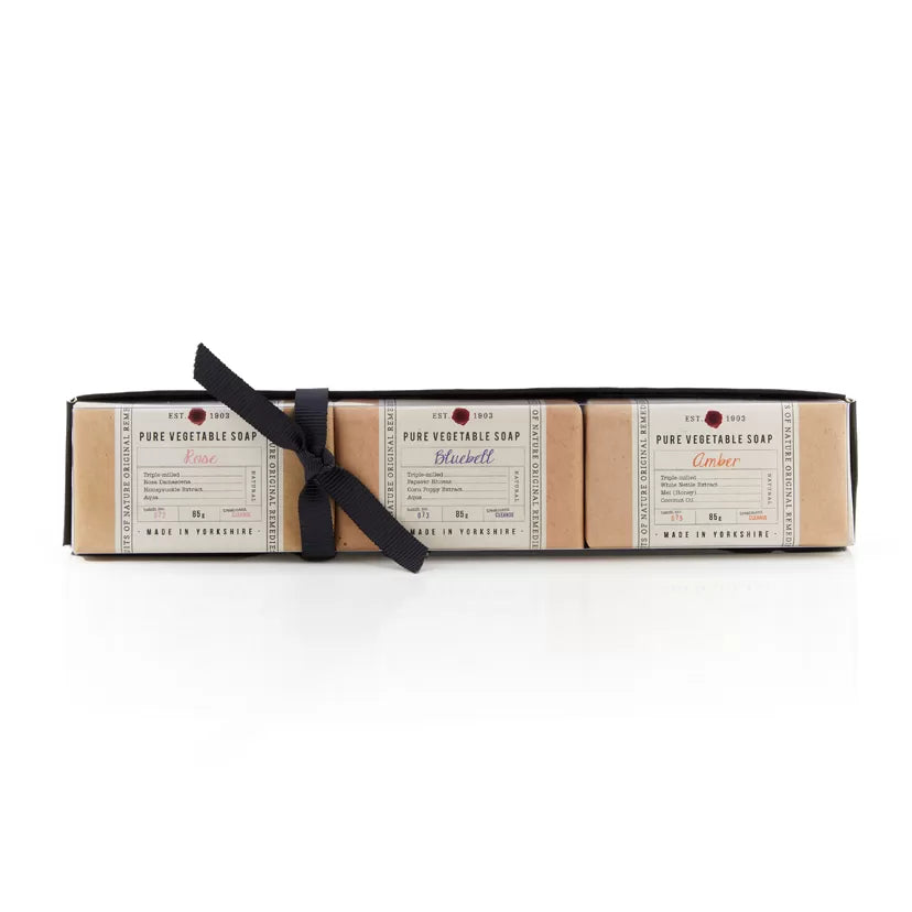Rose, Bluebell & Amber Soap Gift Trio 3 x 85g - The Great Yorkshire Shop
