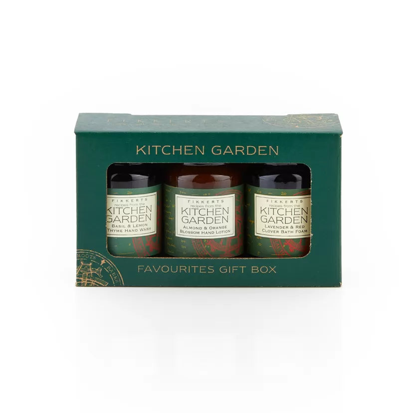 Kitchen Garden Favourites Gift Set (Basil & Lemon Thyme, Almond & Orange Blossom, Lavender & Red Clover)