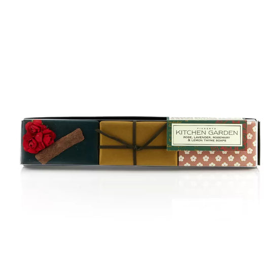 Kitchen Garden Soap Gift Trio 3 x 85g (Rosemary & Lemon Thyme, Lavender and Rose) - The Great Yorkshire Shop