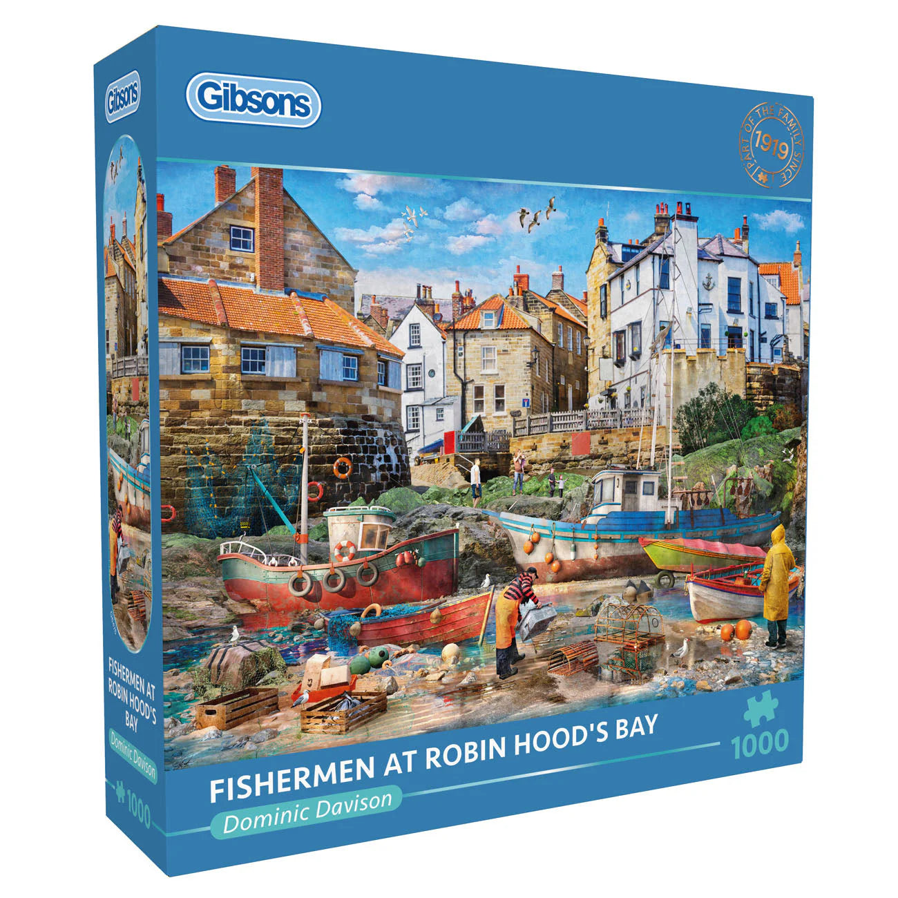 Fishermen at Robin Hood's Bay 1000 Piece Jigsaw Puzzle