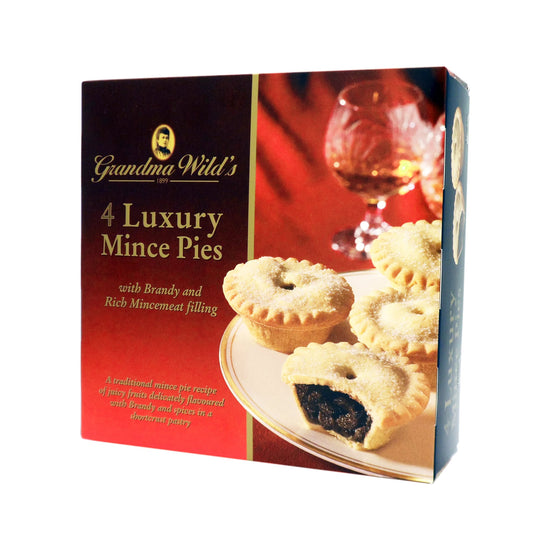 Four Luxury Deep Filled Brandy Mince Pies - The Great Yorkshire Shop