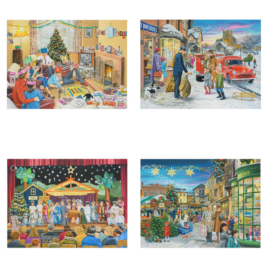 Load image into Gallery viewer, Magic Of Christmas 4 X 500 Piece Jigsaw Puzzles - The Great Yorkshire Shop
