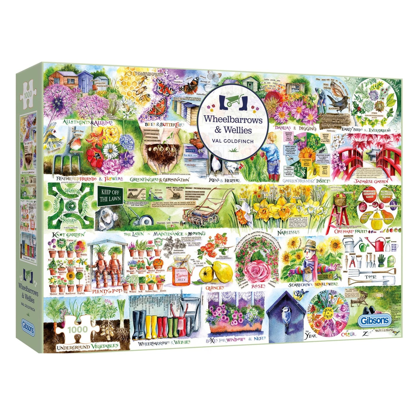 Wheelbarrows & Wellies 1000 Piece Jigsaw Puzzle
