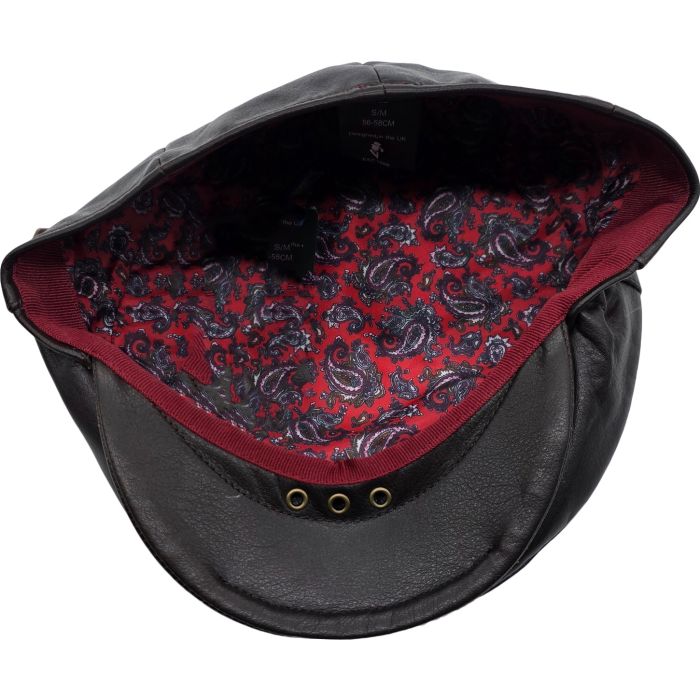 Genuine Leather Flat Cap