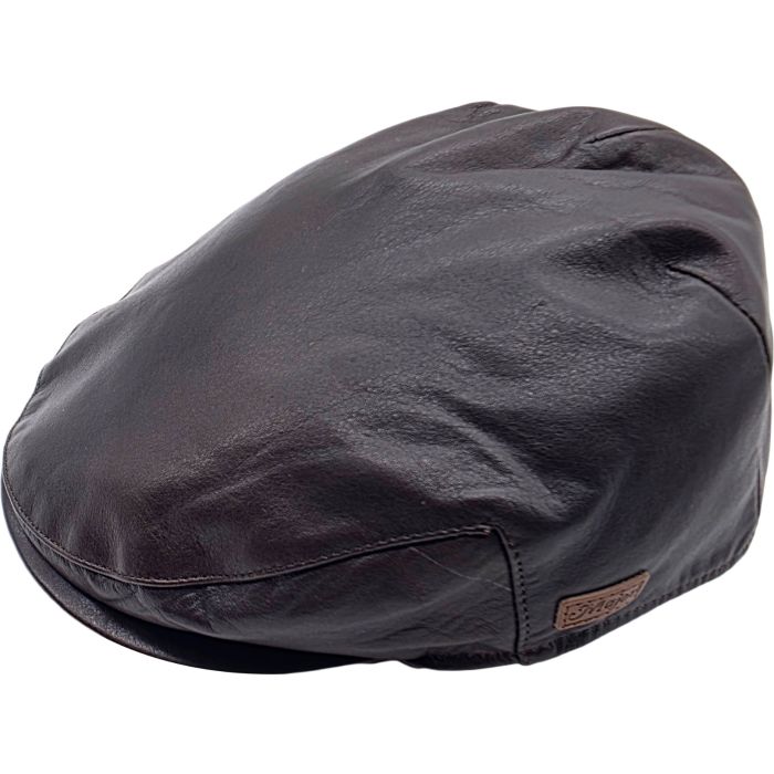 Genuine Leather Flat Cap