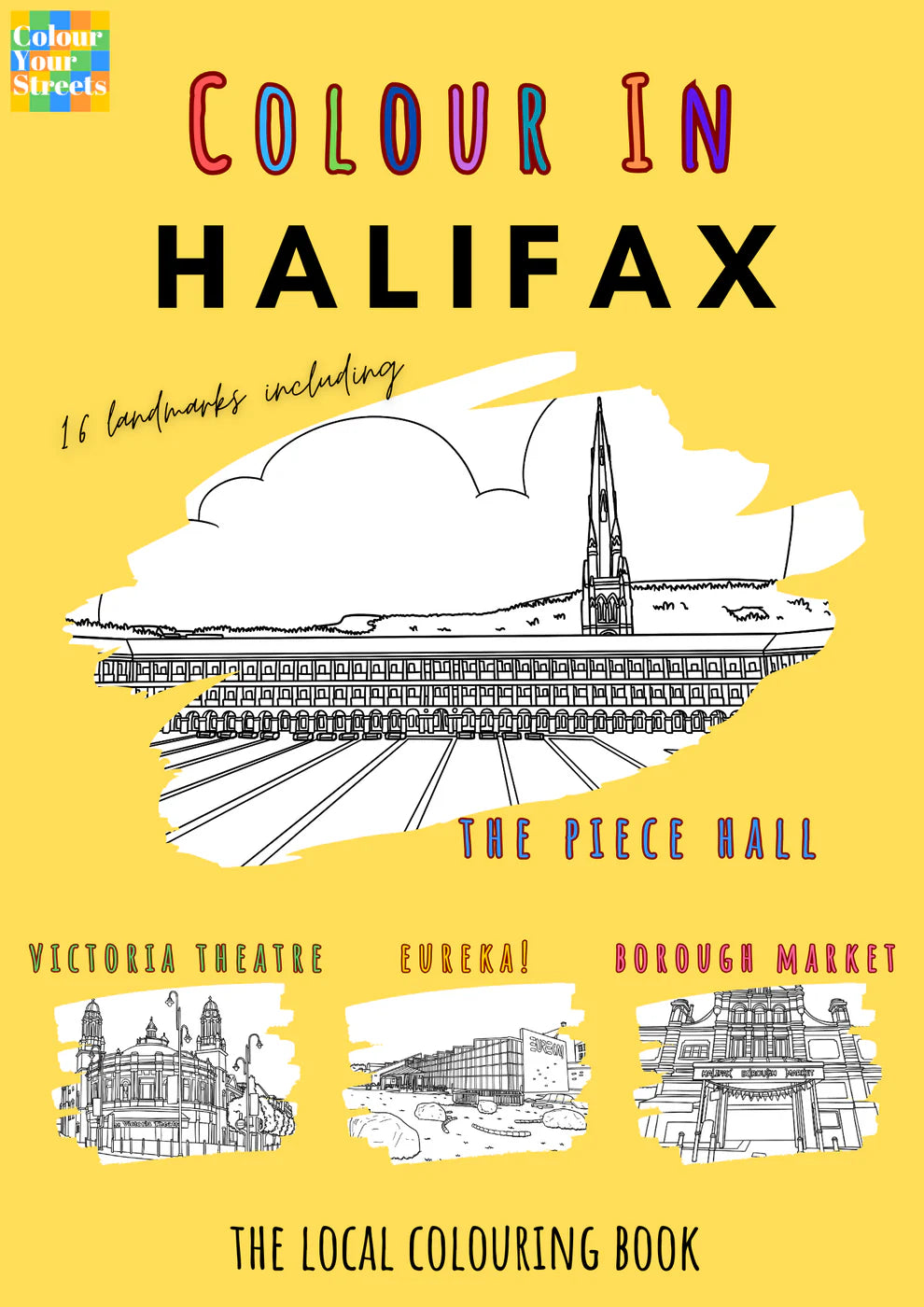 Colour in Halifax A4 Colouring Book