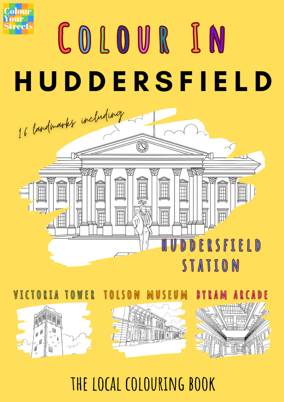 Colour in Huddersfield A4 Colouring Book