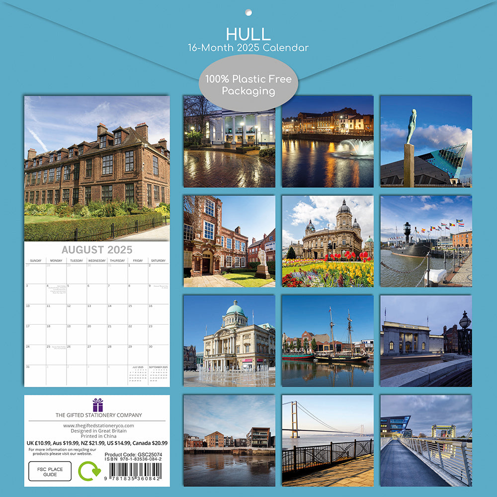 Hull 2025 Square Wall Calendar