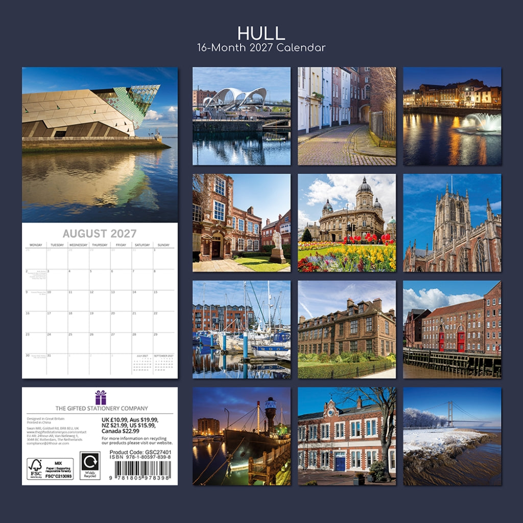 Hull 2027 Square Wall Calendar