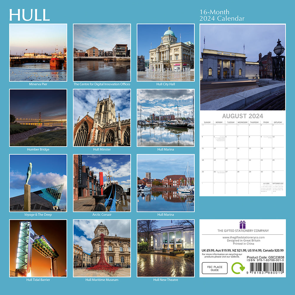 Hull 2024 Square Wall Calendar The Great Yorkshire Shop