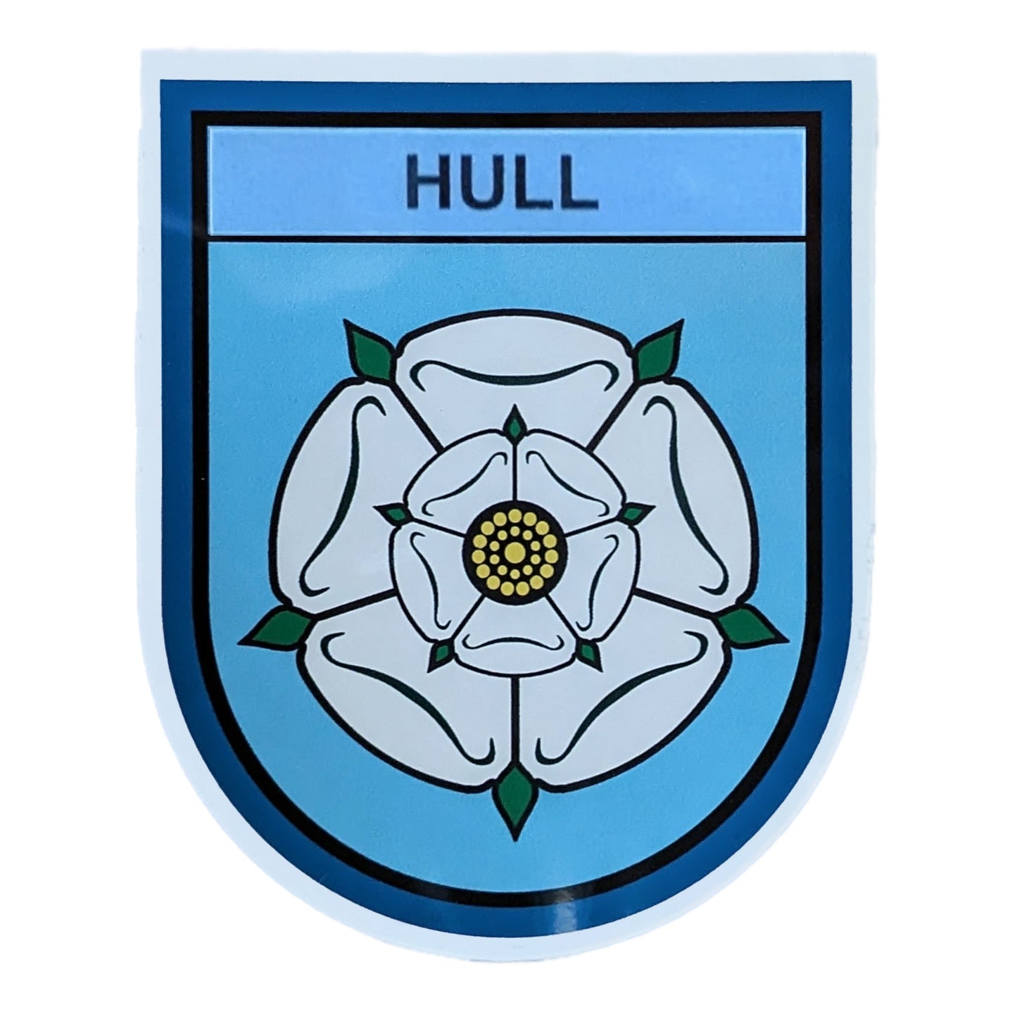 Hull White Rose Sticker