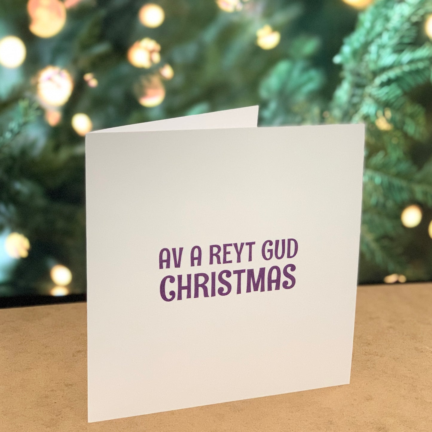 Av A Reyt Gud Christmas Greeting Card - The Great Yorkshire Shop