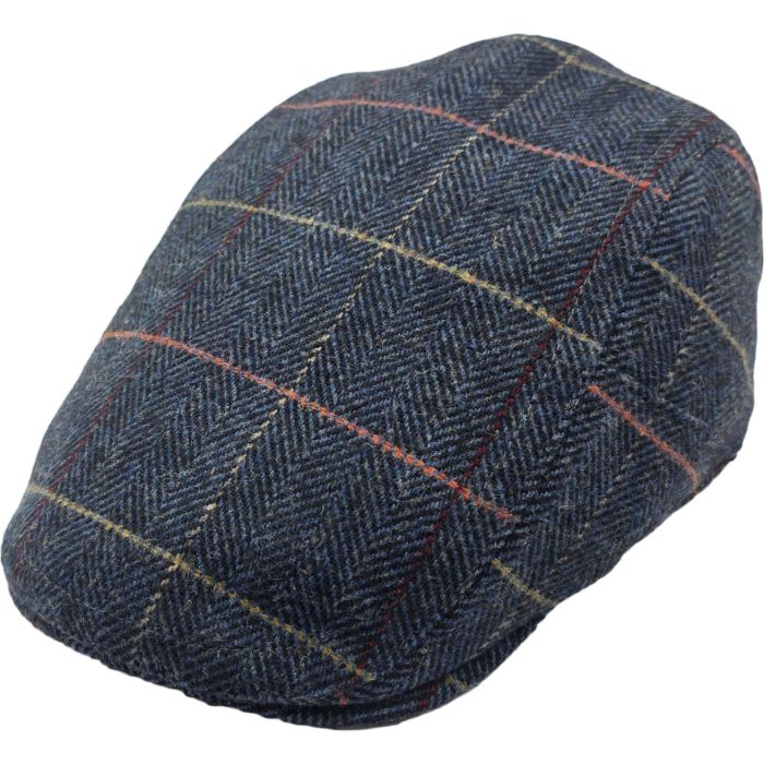 Kids Checked Herringbone Flat Cap