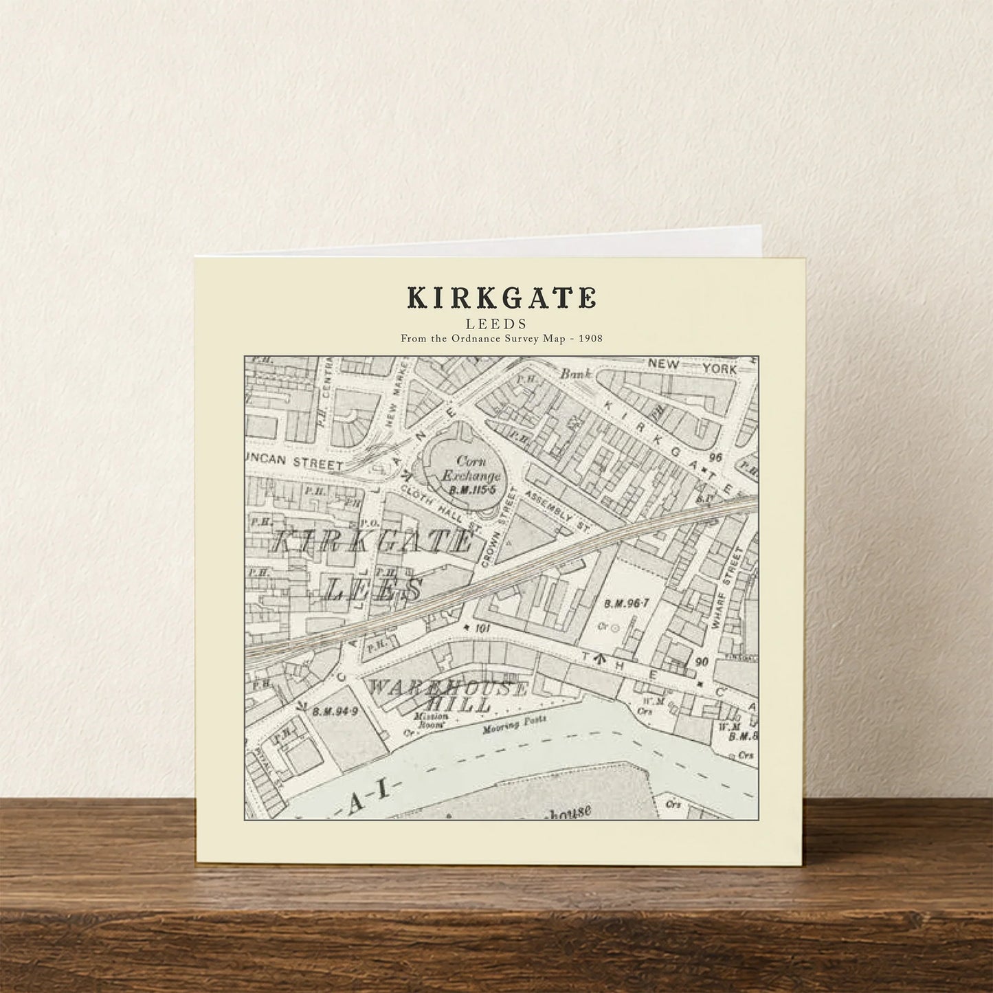Kirkgate, Leeds Ordnance Survey 1908 Map Card