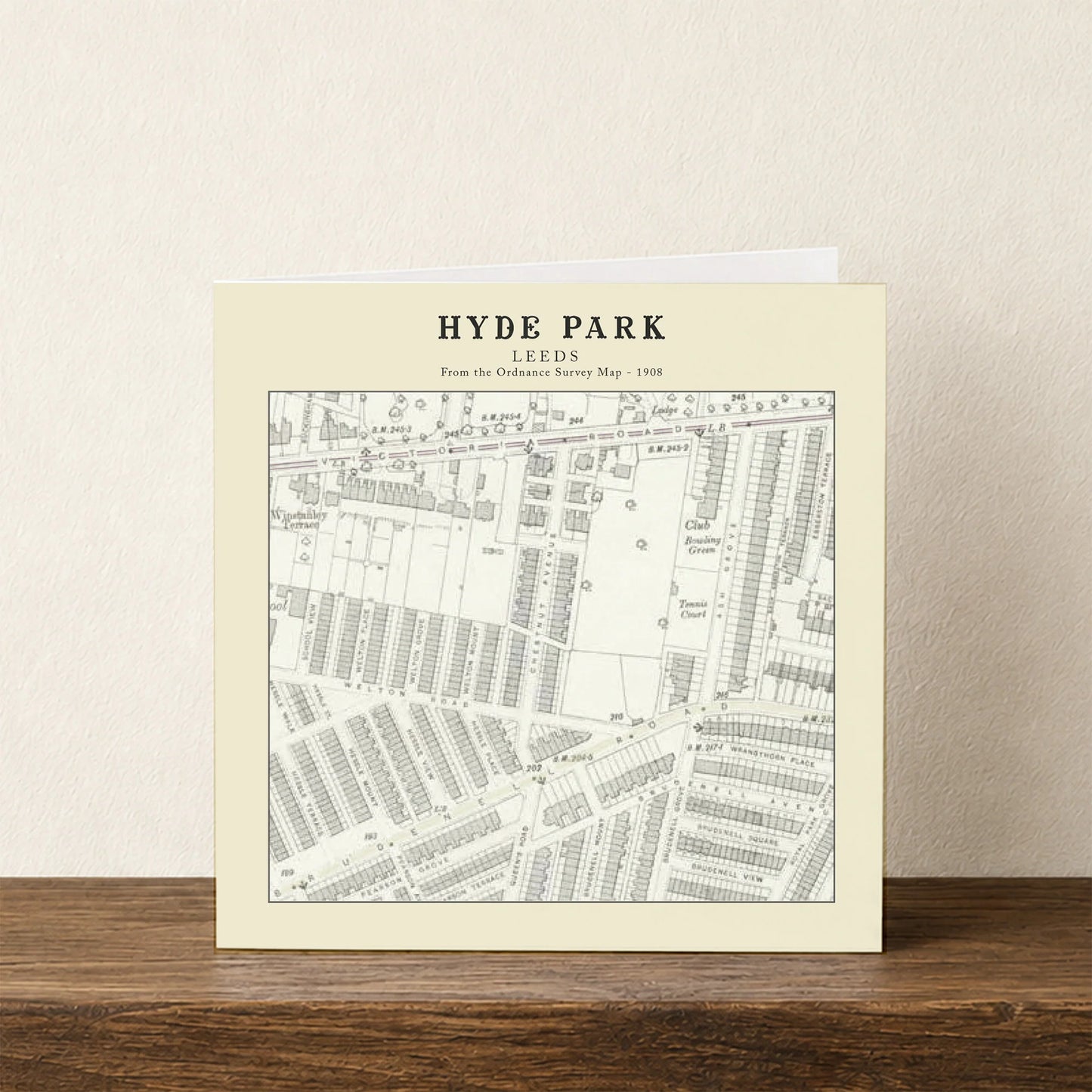 Hyde Park, Leeds Ordnance Survey 1908 Map Card