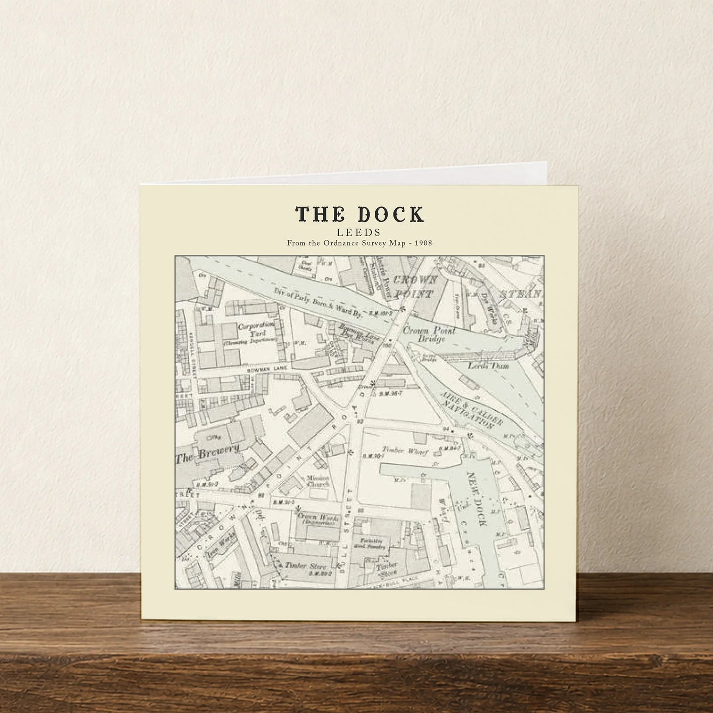 The Dock, Leeds Ordnance Survey 1908 Map Card