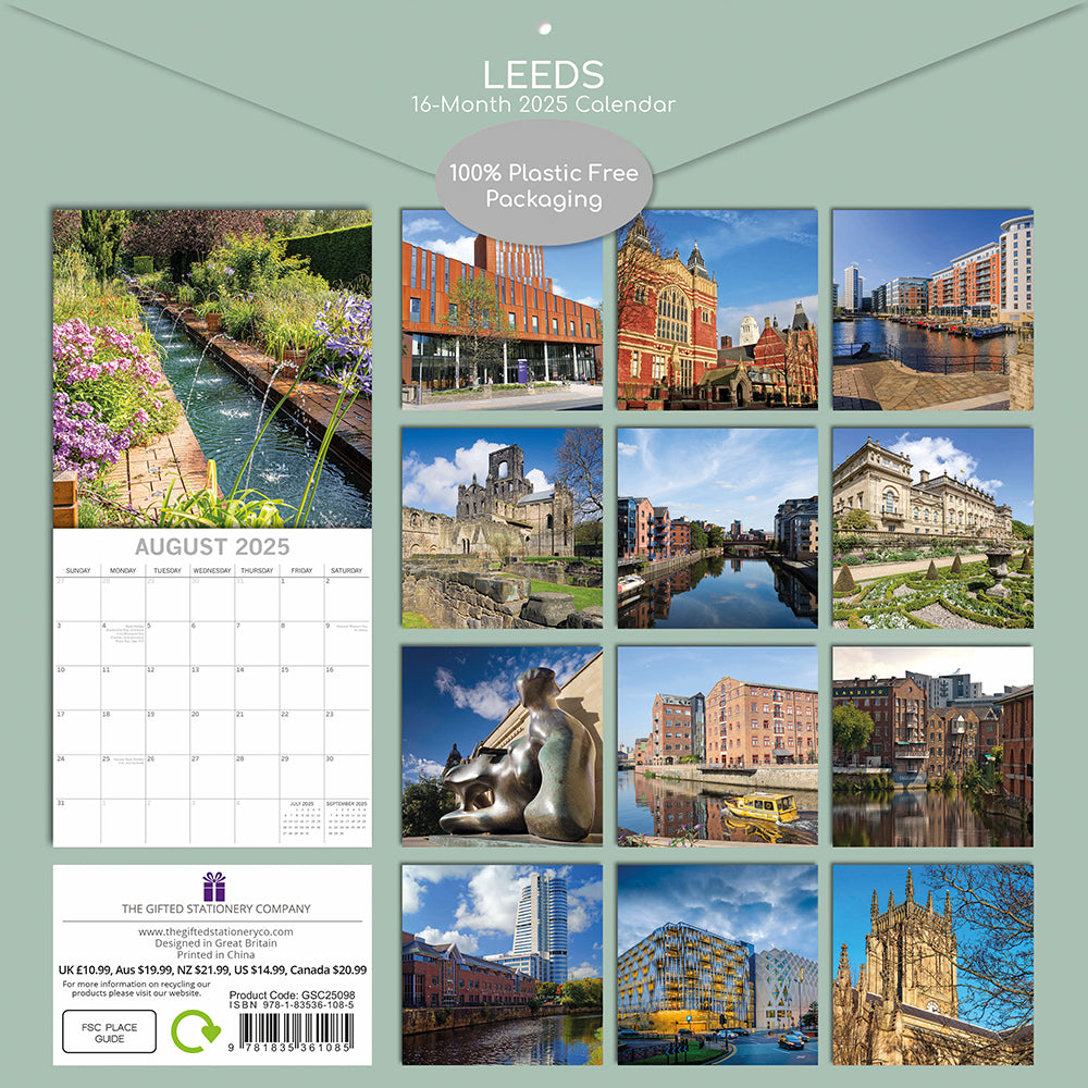 Leeds 2025 Square Wall Calendar