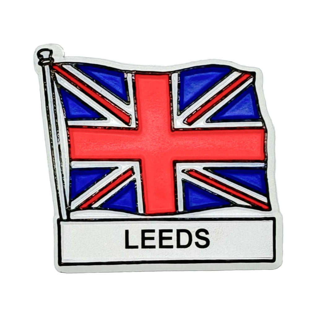 Leeds Union Jack Flag Magnet