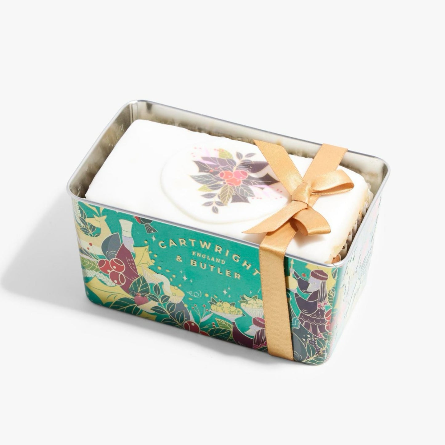 Merry Christmas Iced Fruit Loaf Cake in Gift Tin - The Great Yorkshire Shop