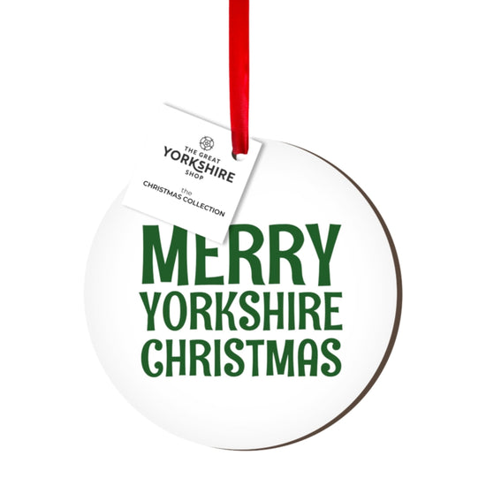 Merry Yorkshire Christmas Wooden Decoration