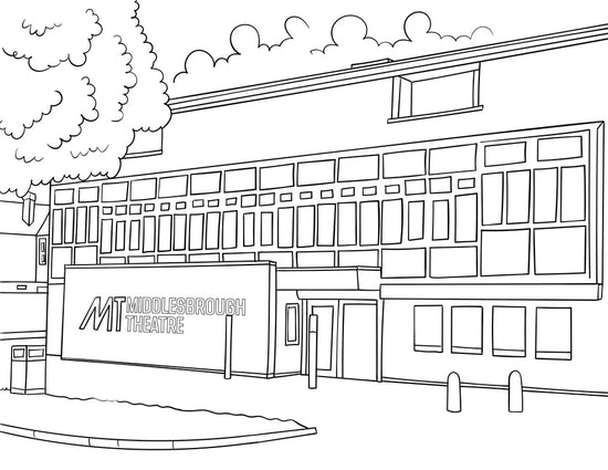 Colour in Middlesbrough A4 Colouring Book