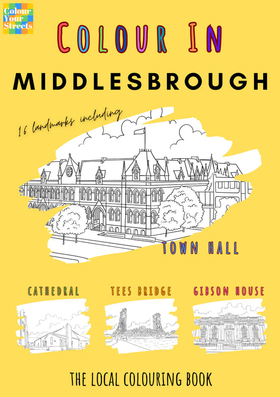 Colour in Middlesbrough A4 Colouring Book