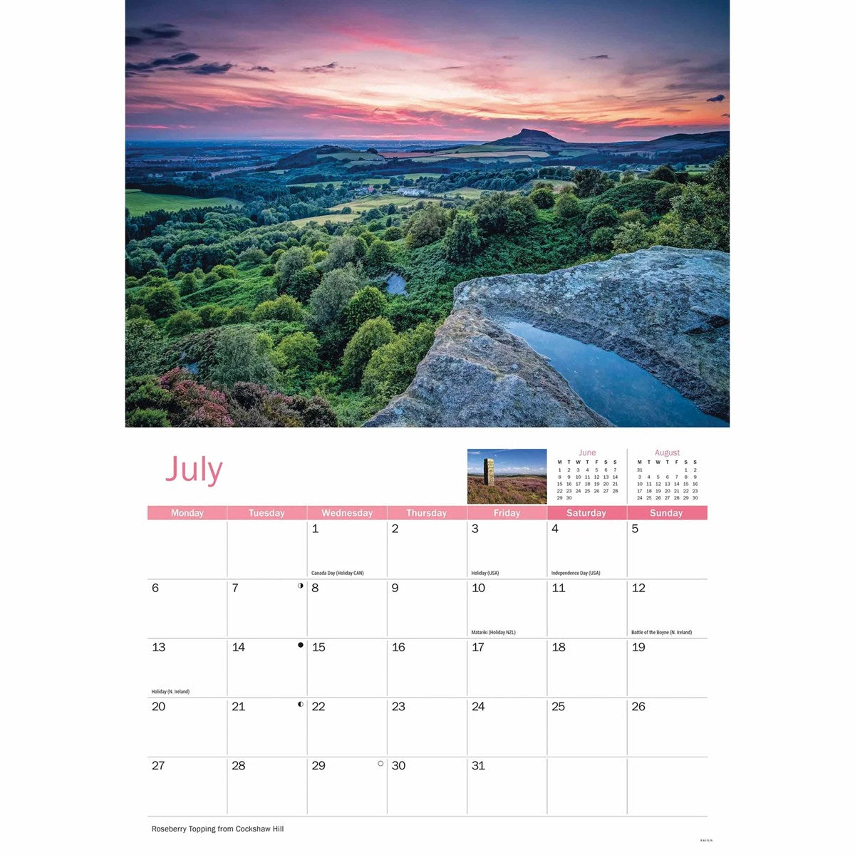 North York Moors 2026 A4 Calendar