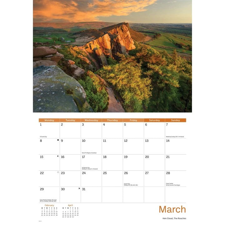 Peak District 2027 A4 Calendar
