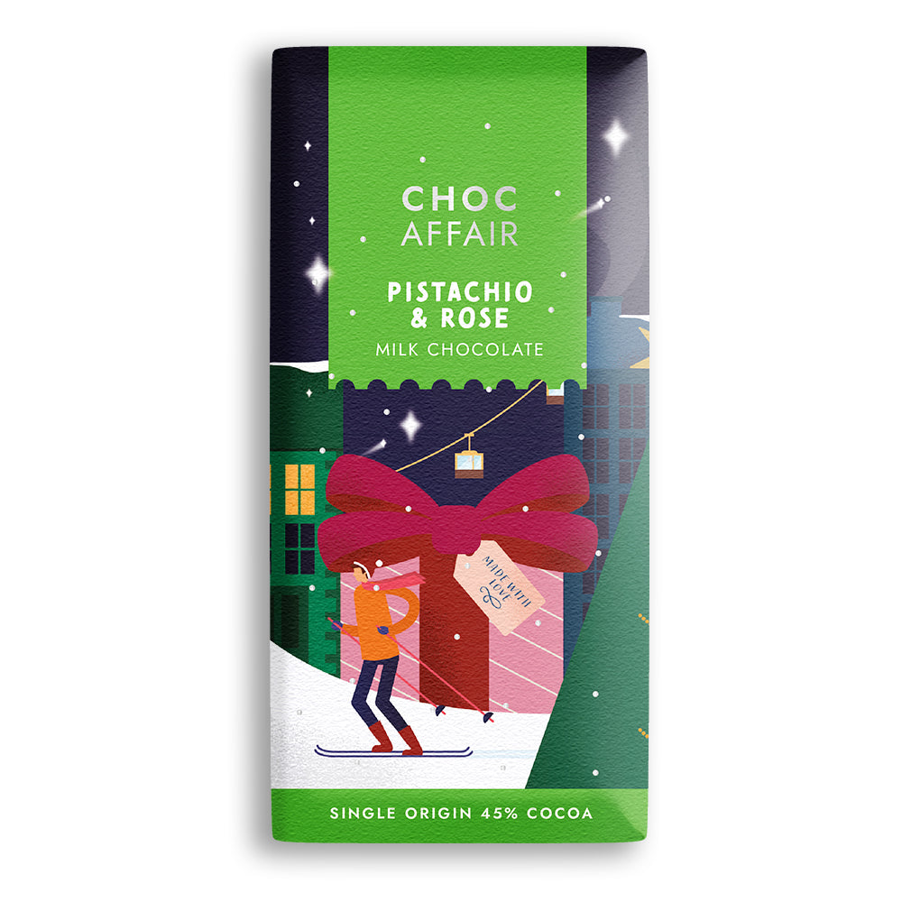 Pistachio & Rose Milk Chocolate Bar - The Great Yorkshire Shop