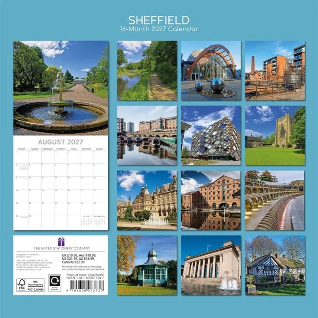 Sheffield 2027 Square Wall Calendar