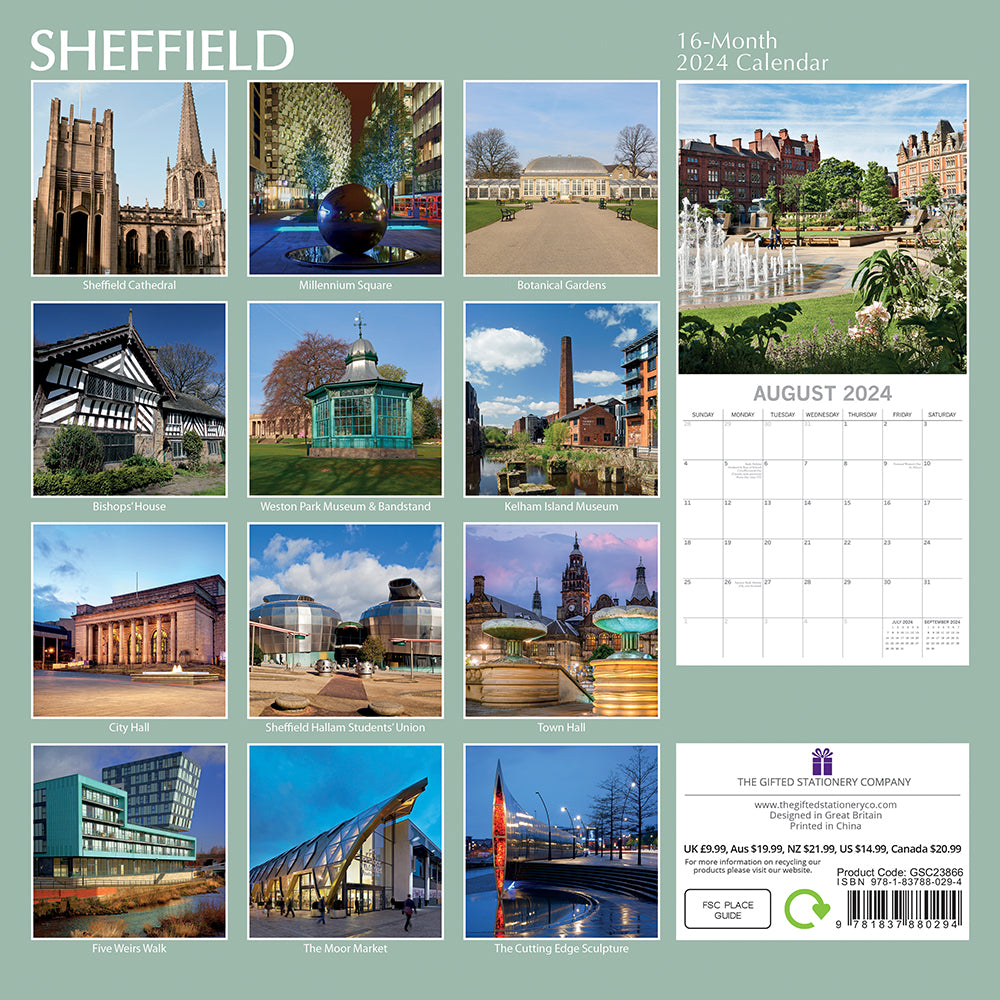 Sheffield 2024 Square Wall Calendar The Great Yorkshire Shop   SheffieldCalendar2024Back 1200x1200 