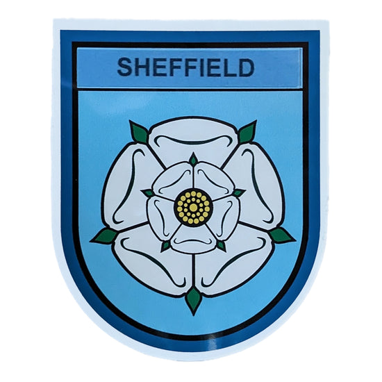 Sheffield White Rose Sticker - The Great Yorkshire Shop