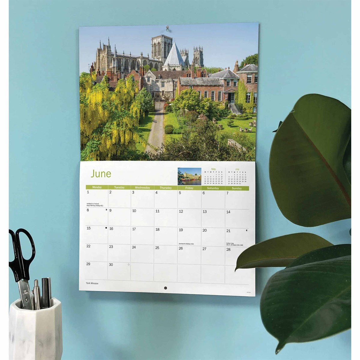 York 2026 A4 Calendar