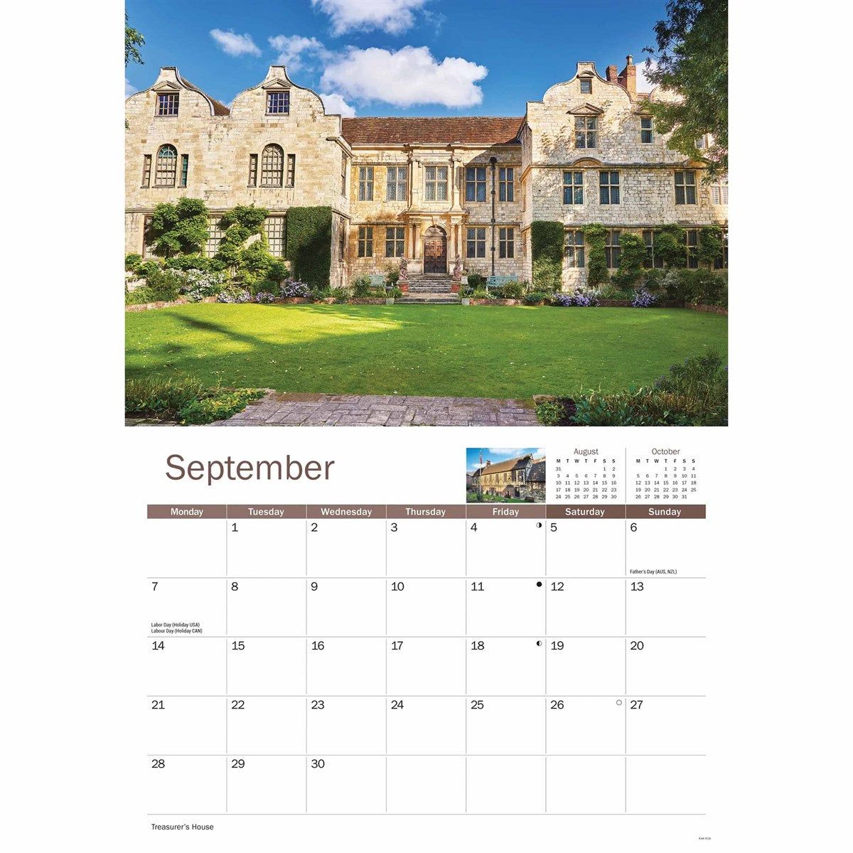 York 2026 A4 Calendar