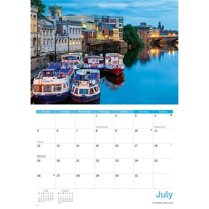 York 2027 A4 Calendar