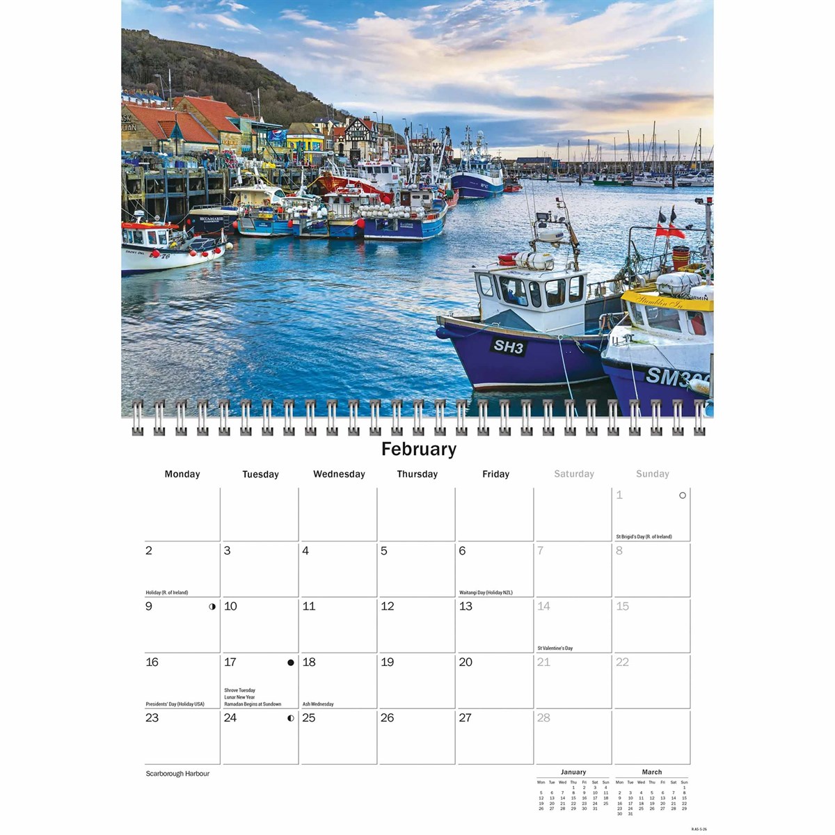 Yorkshire 2026 A5 Calendar - The Great Yorkshire Shop